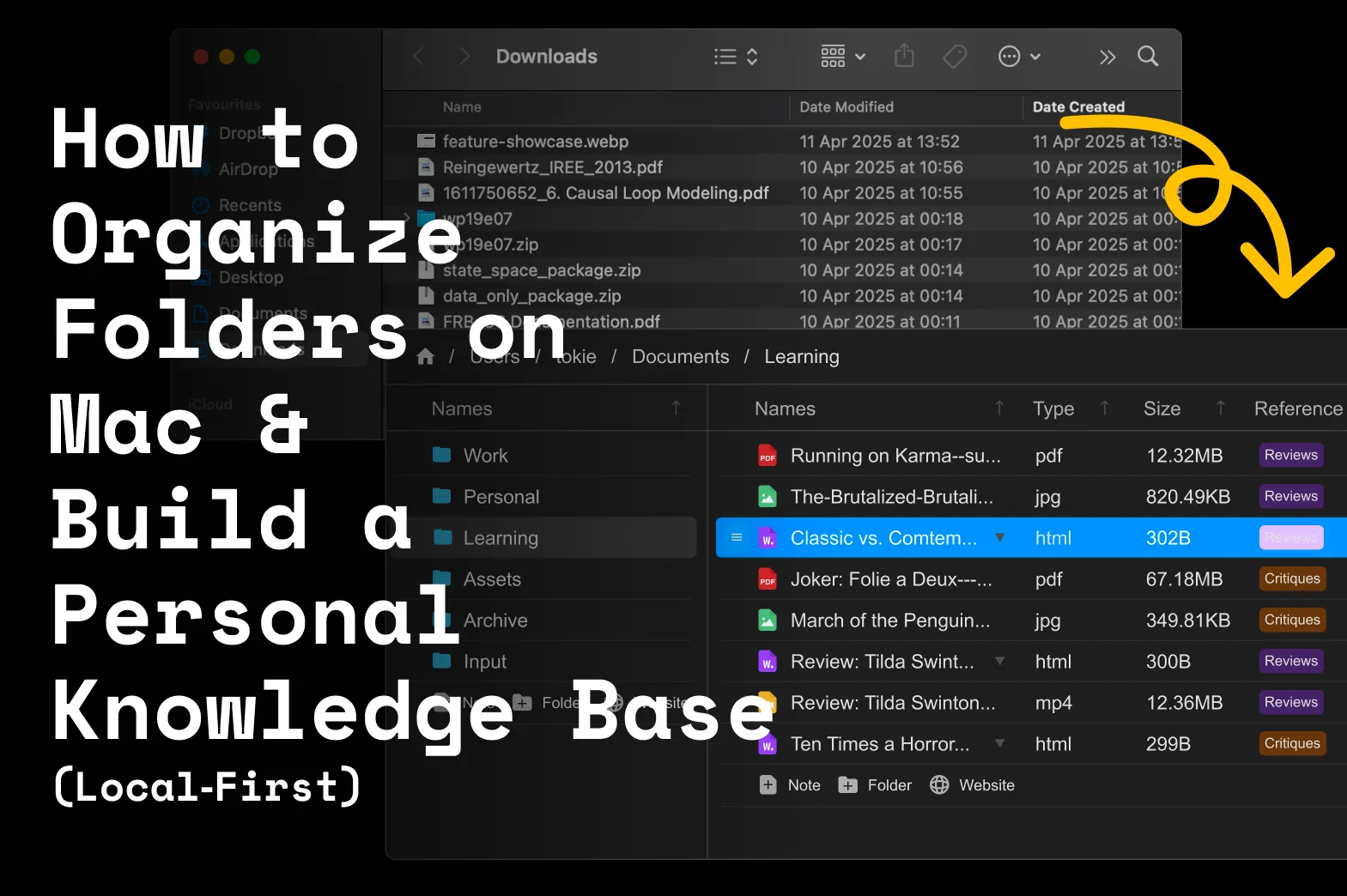 How to Organize Folders on Mac & Build a Personal Knowledge Base (Local‑First)
