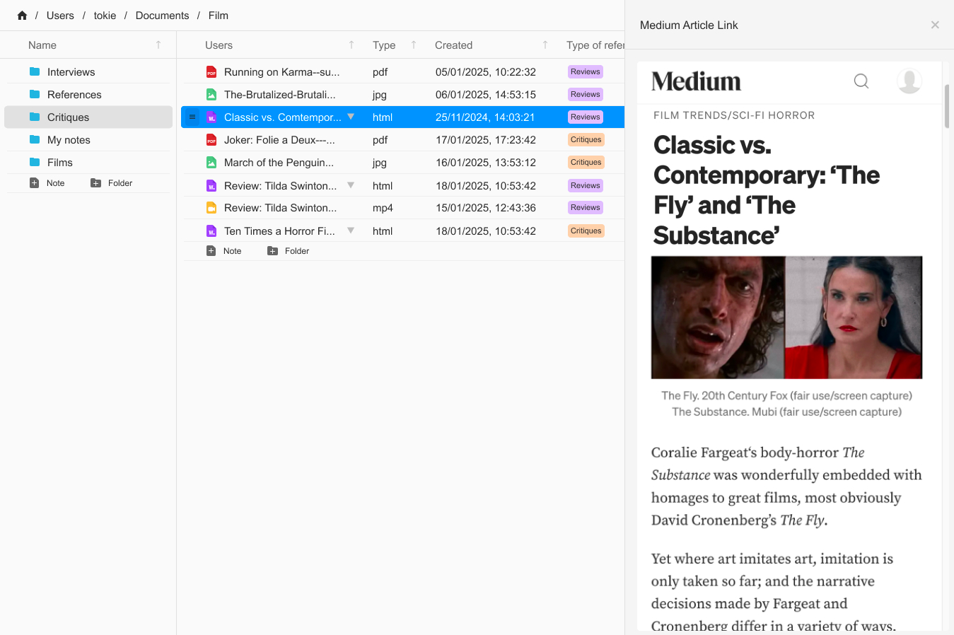 Research file management template